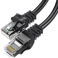 Kable komputerowe i do monitorów - Patchcord UTP kat. 5e 1,0m CZARNY - miniaturka - grafika 1