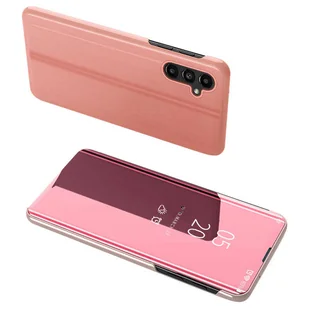 Clear View Case etui Samsung Galaxy A54 5G pokrowiec z klapką różowe - Etui i futerały do telefonów - miniaturka - grafika 1