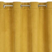 Zasłony - Euro Firany Zasłona Velvet Lili 140 x 250 Przelotka Miodowy 1221907 - miniaturka - grafika 1