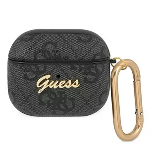 Guess Guess GUA34GSMK AirPods 3 cover szary/grey 4G Script Metal Collection GUE001671-0 - Akcesoria do słuchawek - miniaturka - grafika 1