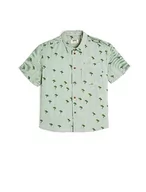 Paski - Koton Koszulka Boys's Short Sleeve Palm Printed One Pocket Detail Shirt, Biały pasek (0s0), 11-12 Lat - miniaturka - grafika 1