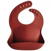 Śliniaki i fartuszki - Mushie Mushie  -  Śliniak Silikonowy Raw Sienna - miniaturka - grafika 1