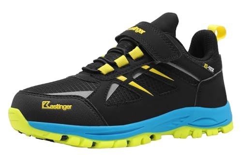 Kastinger Grabner Low EV KTX Buty trekkingowe, Jet Black/Neon Yellow, rozmiar 32 EU, Jet Black Neon Yellow, 32 EU