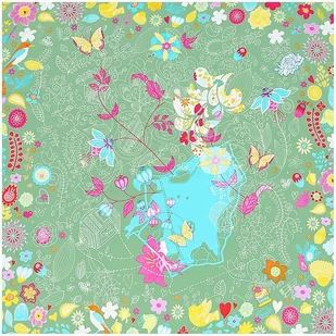 CHUSTA duża SZAL SZALIK Apaszka jedwabna damska - Apaszki i szaliki damskie - miniaturka - grafika 1