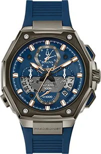 Zegarek Bulova Chronograf 98B357, niebieski, Pasek - Zegarki męskie - miniaturka - grafika 1