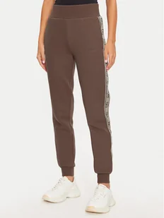 Guess Spodnie dresowe Britney V2YB15 KB3P2 Brązowy Regular Fit - Spodnie sportowe damskie - miniaturka - grafika 1