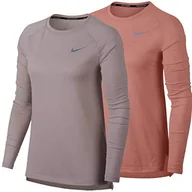 Koszulki i topy damskie - Nike Breathe Tailwind damska koszulka z długim rękawem, Rust Pink/(odblaskowa srebrna), L - miniaturka - grafika 1