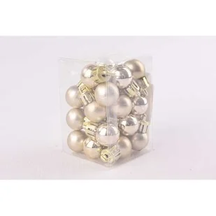 Bombki plastikowe 2 cm szampańskie 24 szt. - Bombki - miniaturka - grafika 1