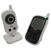 Elektroniczne nianie i monitory oddechu - ELEKTORNICZNA NIANIA EKRAN 2.4'' LCD DŹWIĘK KOŁYSANKI ALARM GHB UU24 BIAŁY - miniaturka - grafika 1