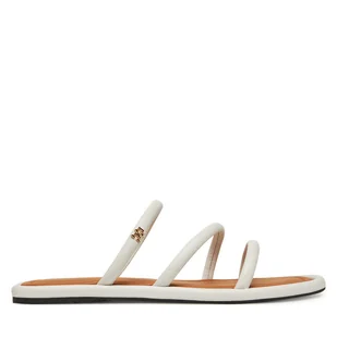 Klapki Tommy Hilfiger Strappy Leather Mule FW0FW08939 Biały - Klapki i japonki damskie - miniaturka - grafika 1