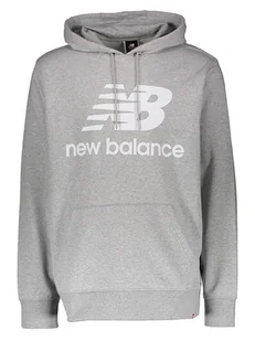 New Balance Bluza "Essentials Stacked Logo" w kolorze szarym - Bluzy męskie - miniaturka - grafika 1