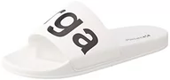 Sandały męskie - SUPERGA - gumowe sandały męskie z logo, Biały czarny, 45 EU - miniaturka - grafika 1
