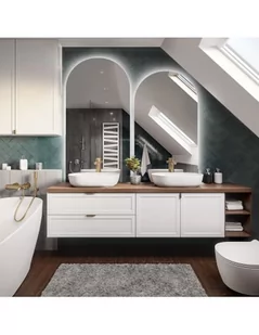 Zestaw dwóch luster łazienkowych półowalnych z podświetleniem - FRANK LED ZESTAW, Dostępne wymiary: 70x120 x 70x140 - Lustra Zestaw dwóch luster łazienkowych półowalnych z podświetleniem - FRANK LED ZESTAW, Dostępne wymiary: 70x120 x 70x140 - Lustra - miniaturka - grafika 1