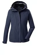 Kurtki damskie - Killtec kurtka funkcyjna damska z odpinanym kapturem – lekka kurtka przejściowa – damska kurtka outdoorowa jest wodoszczelna i oddychająca, ciemnogranatowa 50 - miniaturka - grafika 1