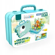 Klocki - KLOCKI 3D DINOZAUR DO SKRECANIA W WALIZCE MANUALNY ZESTAW Z NARZ��DZIAMI - miniaturka - grafika 1