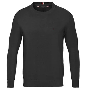 Sweter męski Tommy Hilfiger C-neck klasyczny r.M czarny MW0MW33511 - Swetry męskie - miniaturka - grafika 1
