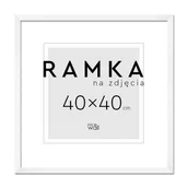 Ramki na zdjęcia - Ramka na zdjęcia 40x40 cm Biała - miniaturka - grafika 1