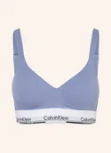 Biustonosze - Calvin Klein Biustonosz Push-Up Icon Cotton Modal blau - miniaturka - grafika 1