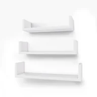 Półki do salonu - Półka ścienna SONGMICS, biała, 3 szt. - miniaturka - grafika 1