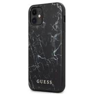 Etui i futerały do telefonów - Guess Marble - Etui na iPhone 12 Mini czarny GUHCP12SPCUMABK - miniaturka - grafika 1