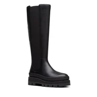 Kozaki damskie - Clarks Orianna 2 Hi [black leather] - rozmiar 37 - miniaturka - grafika 1