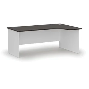 Biurko narożne PRIMO WHITE, 1800 x 1200 mm, prawe, biały/wenge - Biurka - miniaturka - grafika 1