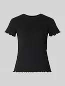 Koszulki i topy damskie - t-shirt o kroju slim fit z dodatkiem wiskozy model 'NICCA' - miniaturka - grafika 1