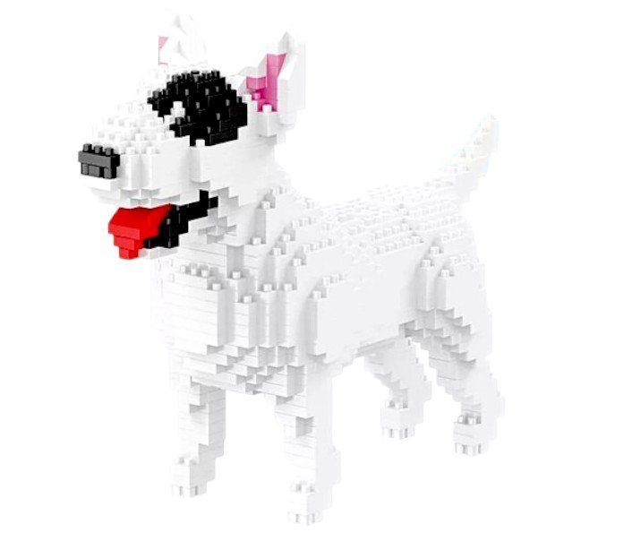 ZESTAW KLOCKÓW KONSTRUKCYJNE BULL TERRIER PIES FIGURKA 797 ELEMENTÓW