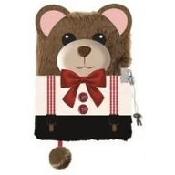 Szkolne artykuły papiernicze - St. Majewski Pamiętnik A5 Włochacz z kłódką 3D My Little Friend Teddy Bear 96 kartek - miniaturka - grafika 1