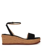 Espadryle damskie - LAUREN RALPH LAUREN Espadryle Leona 802920421001 Czarny - miniaturka - grafika 1