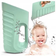 Inne akcesoria do pielęgnacji dzieci - KUBEK DO MYCIA GŁOWY SPŁUKIWANIA WŁOSÓW NICEkids MIĘKKI DUŻY ZIELONY - miniaturka - grafika 1