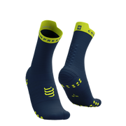 COMPRESSPORT Skarpetki do biegania wysokie ProRacing Socks V4 blues/green sheen