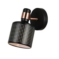 Lampy ścienne - Italux Restenza WL-2439-1-BK WL-2439-1-BK - miniaturka - grafika 1