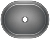 Umywalki - MODERNO UMYWALKA OVALO SZARY POŁYSK NABLAT 48x37 - miniaturka - grafika 1