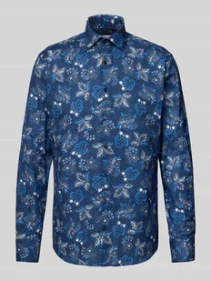 Koszula biznesowa o kroju body fit z listwą guzikową - Koszule męskie Koszula biznesowa o kroju body fit z listwą guzikową - Koszule męskie - miniaturka - grafika 1