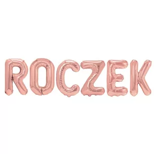 Balon foliowy baner napis roczek różowe złoto - Baby shower i roczek - miniaturka - grafika 1