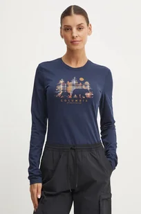 Columbia longsleeve damski kolor granatowy - Bluzki damskie - miniaturka - grafika 1