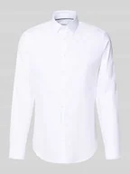 Koszule męskie - Koszula biznesowa o kroju slim fit z bawełny z kołnierzykiem typu kent - miniaturka - grafika 1