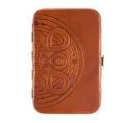 Biżuteria - akcesoria - Etui na wizytówki skórzane z mandalą - miniaturka - grafika 1