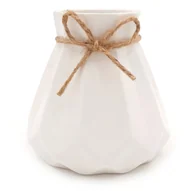 Wazony i flakony - Wazon ceramiczny BIAŁY nowoczesny glamour 13 cm mały na kwiaty - miniaturka - grafika 1