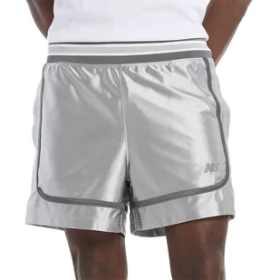 Spodenki męskie New Balance MS51608RCD - srebrne - Spodnie sportowe męskie - miniaturka - grafika 1