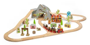 Zestaw torów Dziki Zachód BJT292 Bigjigs Toys - Zabawki konstrukcyjne - miniaturka - grafika 1