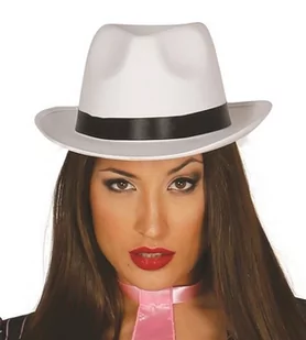 Guirca Kapelusz "Gangster" biały GUIRCA GU13389 - Dodatki do strojów karnawałowych - miniaturka - grafika 1