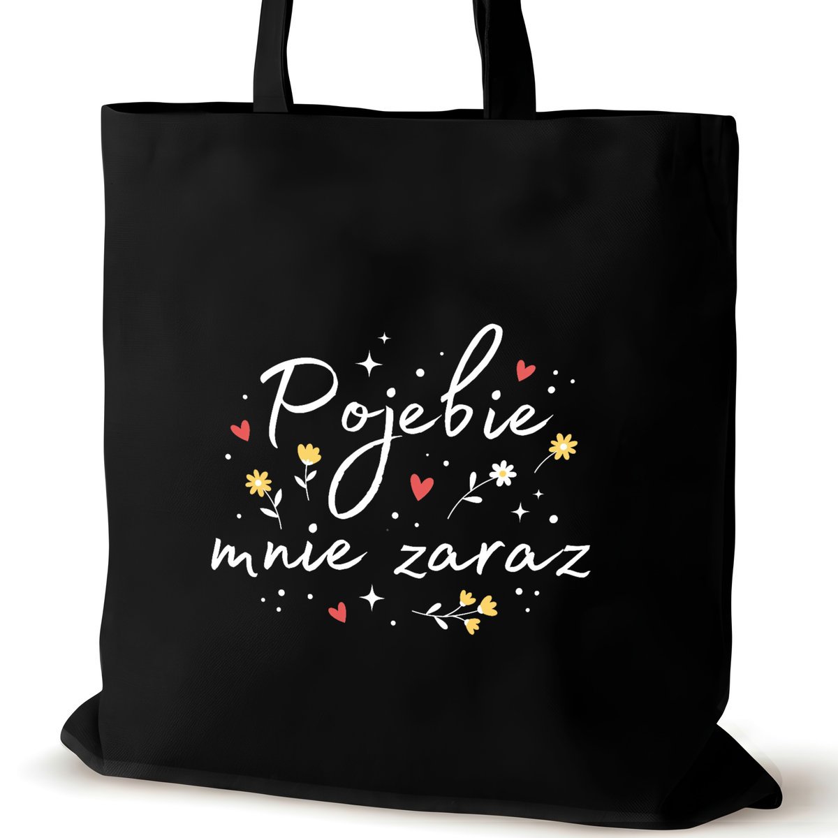 Torba bawełniana czarna dla VIRAL na ramię przyjaciółki walentynki