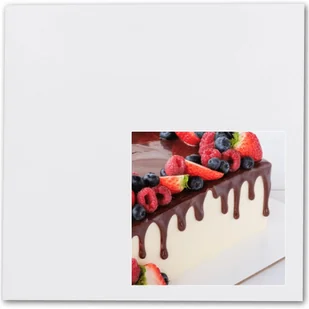 Podkład pod tort 30x30 cm gruby kwadratowy biały podkładka na ciasto mocny - Dodatki do ciast w proszku - miniaturka - grafika 1