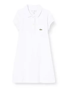 Lacoste Sukienka dziewczęca, Blanc, 3 Lata - Sukienki - miniaturka - grafika 1