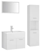 Meble łazienkowe - Podwieszane meble łazienkowe z umywalką 60 cm biały mat L1-D31 - miniaturka - grafika 1