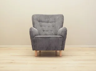 Fotel szary, skandynawski design, produkcja: Dania - Fotele - miniaturka - grafika 1