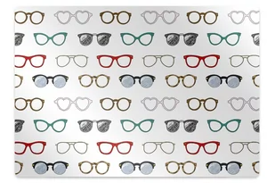 Mata pod fotel biurowy Retro okulary 140x100 cm - Podnóżki, podpórki, podkładki - miniaturka - grafika 1