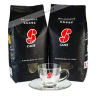 Kawa - Zestaw promocyjny 2 kg kawy Essse Selezione ESSSE ziarnista + Szklana filiżanka CAPPUCCINO Essse 170ml - miniaturka - grafika 1
